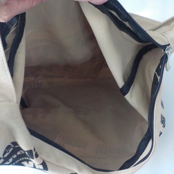 Vienna Tan Canvas Tote Bag NWOT - Picture 8 of 8